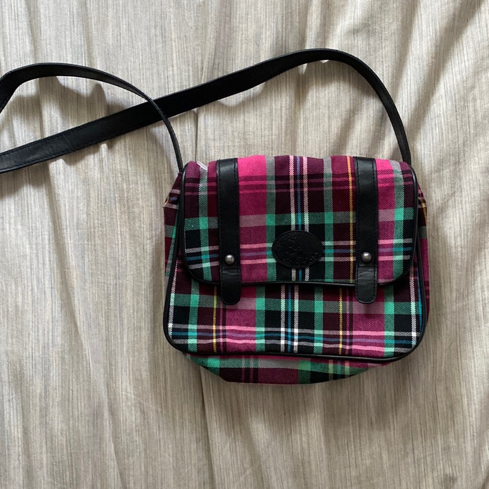Vintage Plaid Cross Body Bag